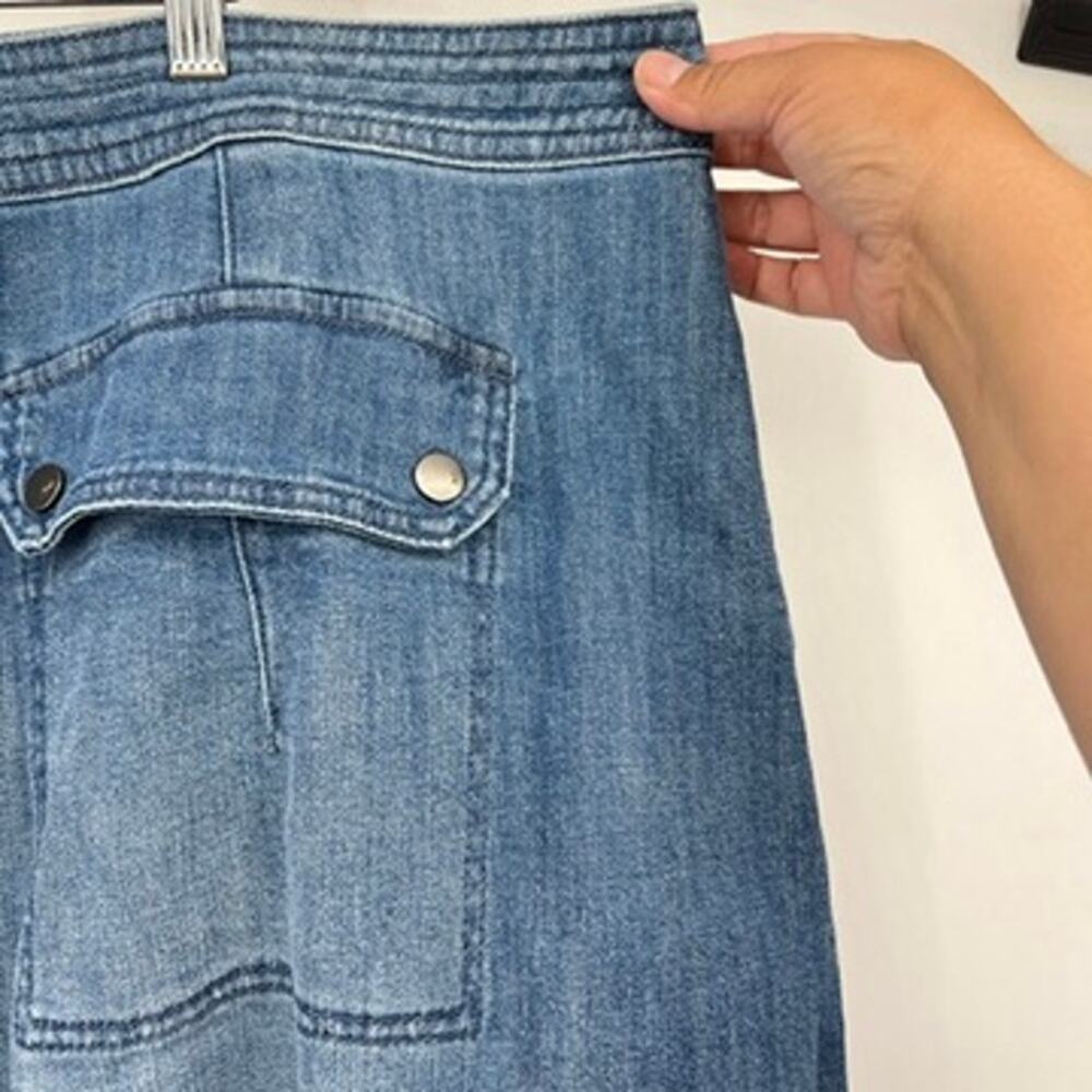 Anthropologie Pilcro Denim Skirt Blue Women's Plus Sz. 22W Front Slit - Picture 6 of 8